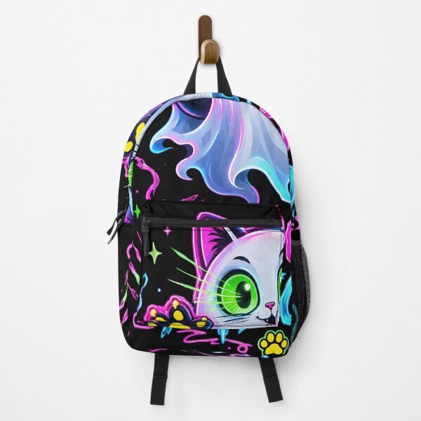Item preview, Spooky Meow Trippy Neon Cat Blacklight Halloween designed and sold by Retro Whiskers.