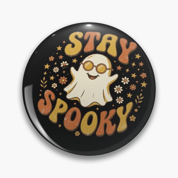Item preview, Stay Spooky Retro Ghost Funny Halloween T-Shirt designed and sold by Scribe2Vibe.