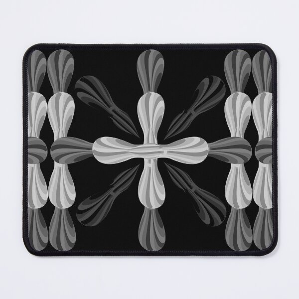 Item preview, Monochrome 3D Abstract Cross Emblem designed and sold by PoeticRecipeST.