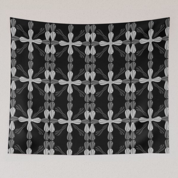 Item preview, Monochrome 3D Abstract Cross Emblem designed and sold by PoeticRecipeST.