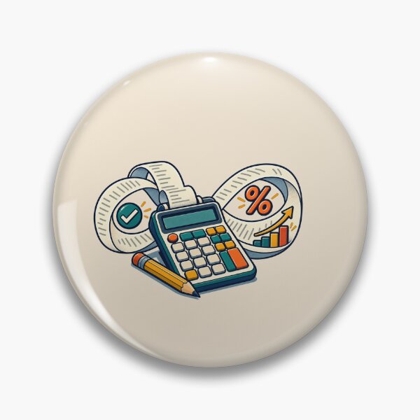 Item preview, Accountant Gift – Retro Calculator and Receipt Tape Finance Design designed and sold by astersgraphics.
