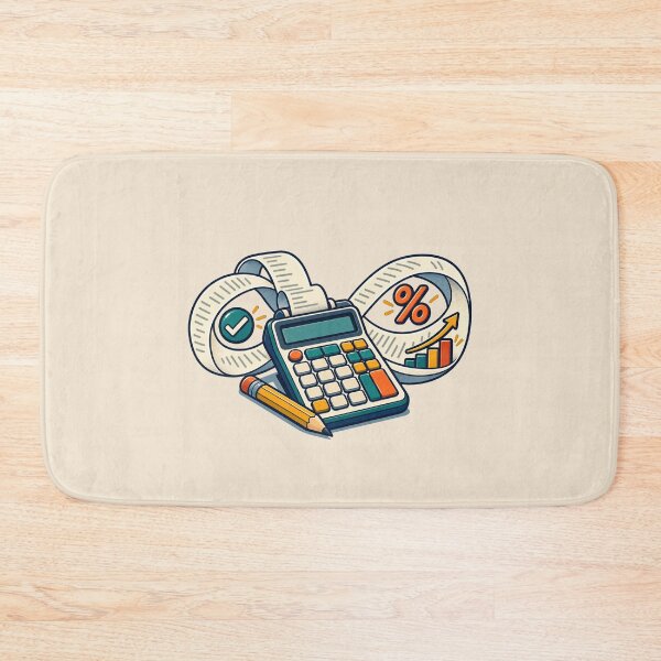 Item preview, Accountant Gift – Retro Calculator and Receipt Tape Finance Design designed and sold by astersgraphics.