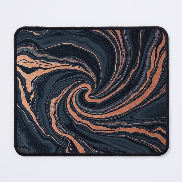 Item preview, Navy Copper Liquid Marble Swirl designed and sold by IntelliMindDesigns.