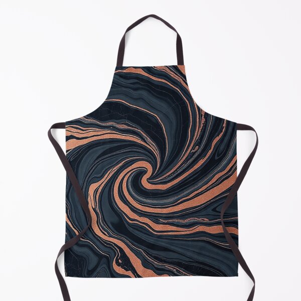 Item preview, Navy Copper Liquid Marble Swirl designed and sold by IntelliMindDesigns.