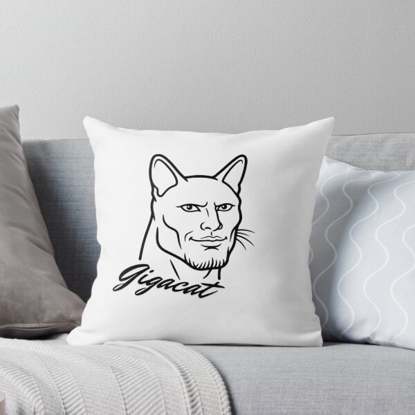 Item preview, Gigacat Funny Meme | Chad Cat Jawline Meme Art designed and sold by ELMAILAY01.