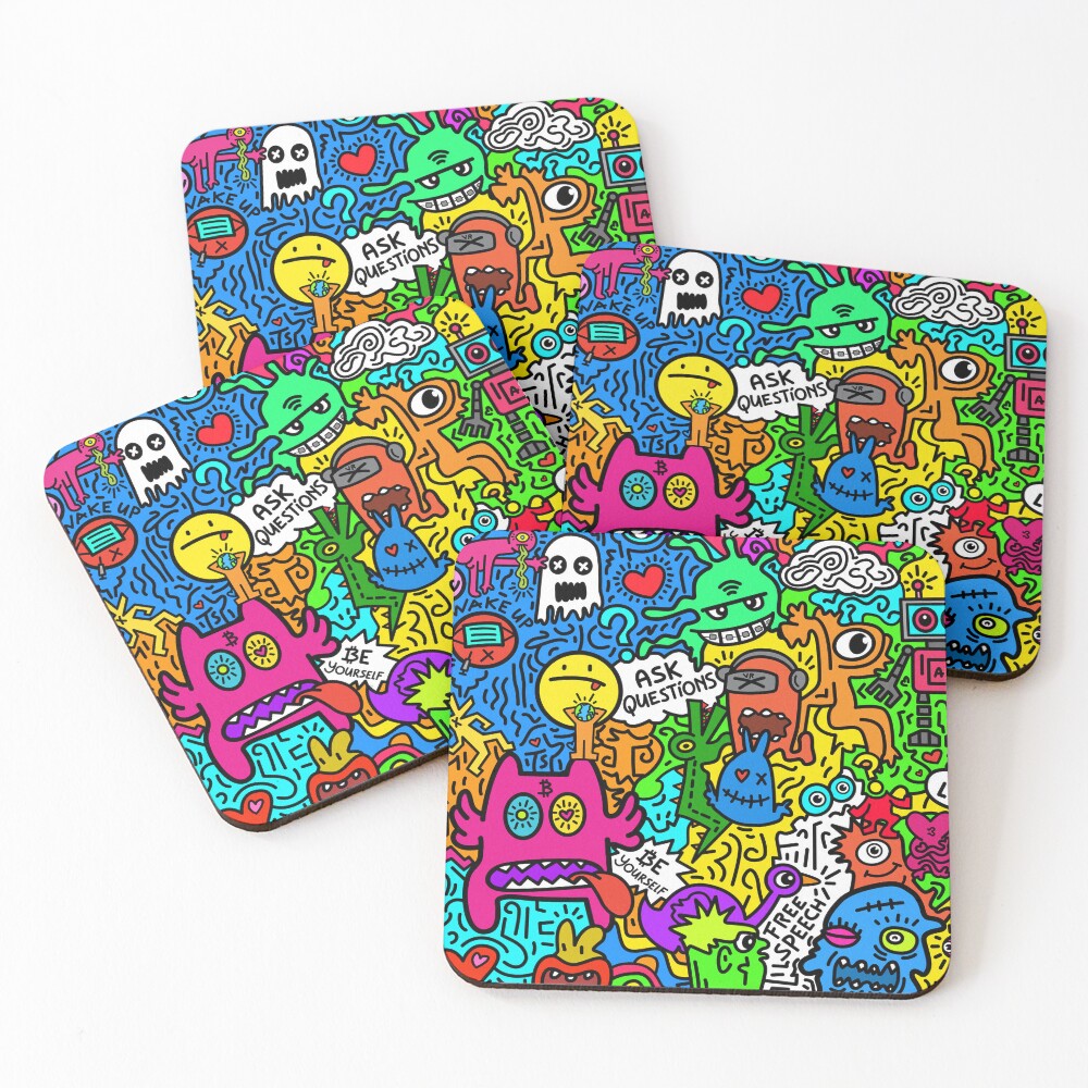 Item preview, Coasters (Set of 4) designed and sold by bitpopart.