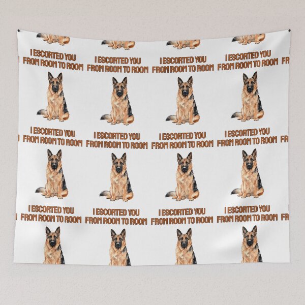 Item preview, Shadow German Shepherd Watercolour Sarcastic Velcro Dog designed and sold by NatureUnleashed.