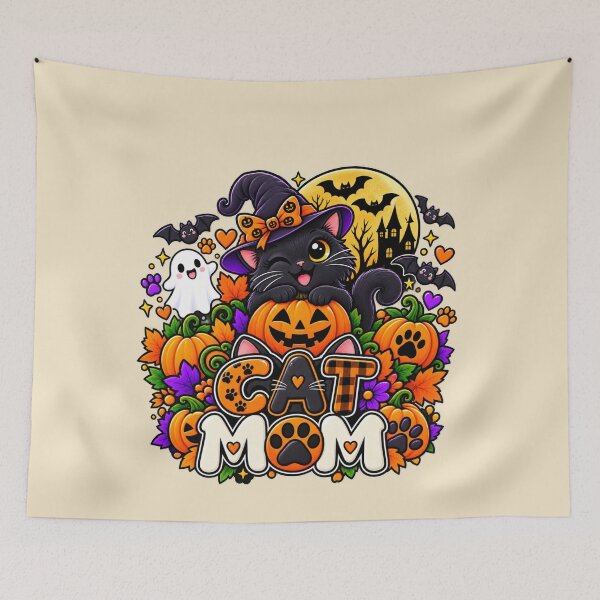 Item preview, Cat Mom Halloween Cat Mom Gift Cute Spooky Style designed and sold by Corvoria.