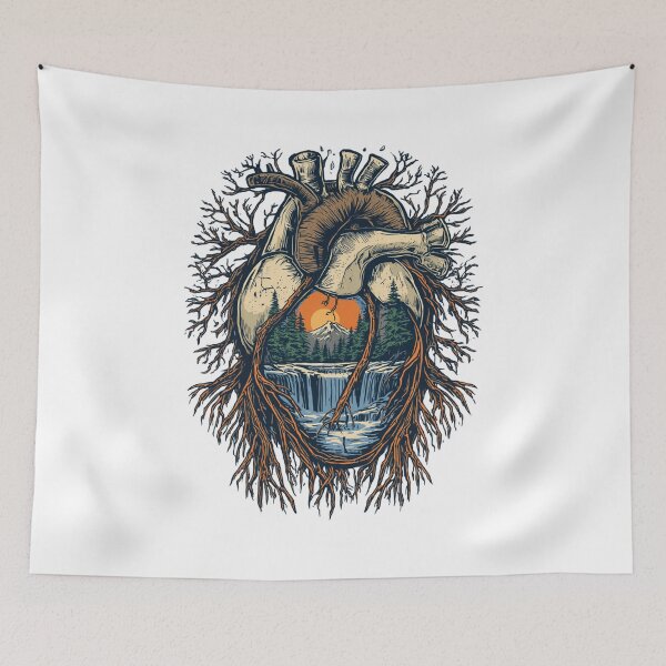 Item preview, Anatomical Heart Mountain Forest designed and sold by muhammadkhafidh.