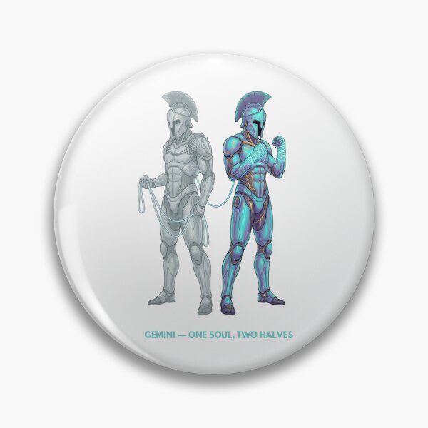 Item preview, Gemini — One Soul, Two Halves — Cyber Twins Zodiac designed and sold by CalmFrameArt.