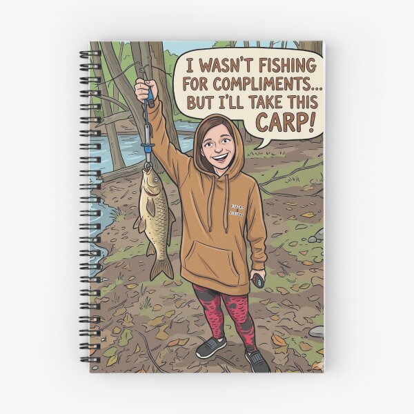 Item preview, I Wasn’t Fishing for Compliments But I’ll Take This Carp – Funny Fishing Pun designed and sold by OutlanderDesigns.