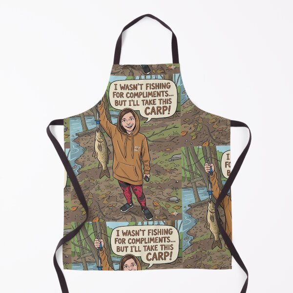 Item preview, I Wasn’t Fishing for Compliments But I’ll Take This Carp – Funny Fishing Pun designed and sold by OutlanderDesigns.