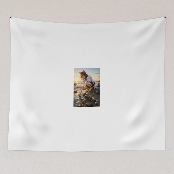 Item preview, Girl with Fox Ears by a Sea Boulder designed and sold by CathryneDelamort.