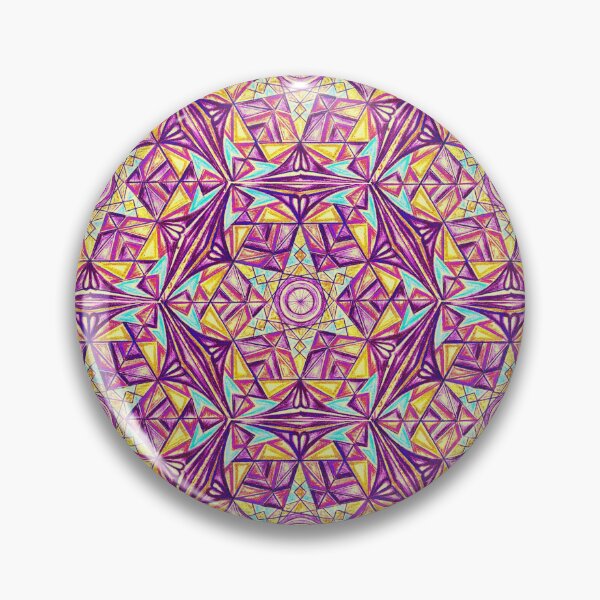 Item preview, Kaleidoscope Sacred Geometry Purple Yellow Pattern  designed and sold by Cveti Dinkova.