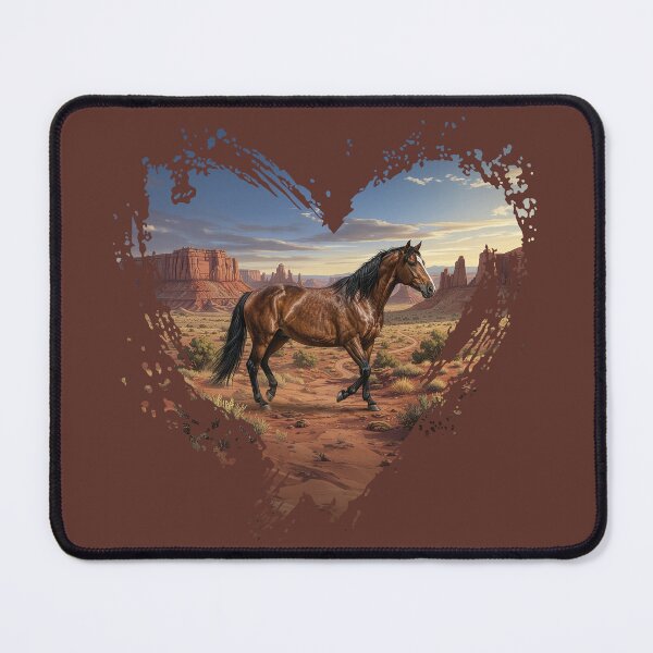 Item preview, An Abstang horse, a heart, and a landscape of the United States designed and sold by Cheval-de-coeur.