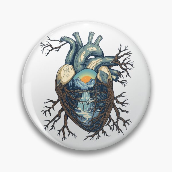 Item preview, Anatomical Heart Waterfall Nature designed and sold by muhammadkhafidh.