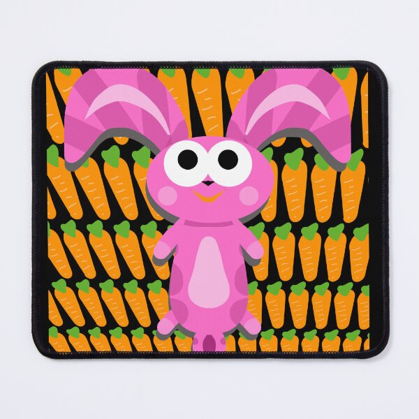 Item preview, Cute Pink Bunny Creature with Carrot Pattern designed and sold by MigWhimsy.