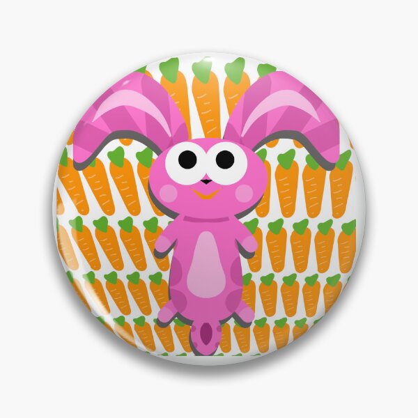 Item preview, Cute Pink Bunny Creature with Carrot Pattern designed and sold by MigWhimsy.