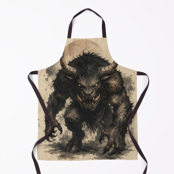 Item preview, Brutal Ushi Oni Yokai Portrait designed and sold by Ocelot-T.