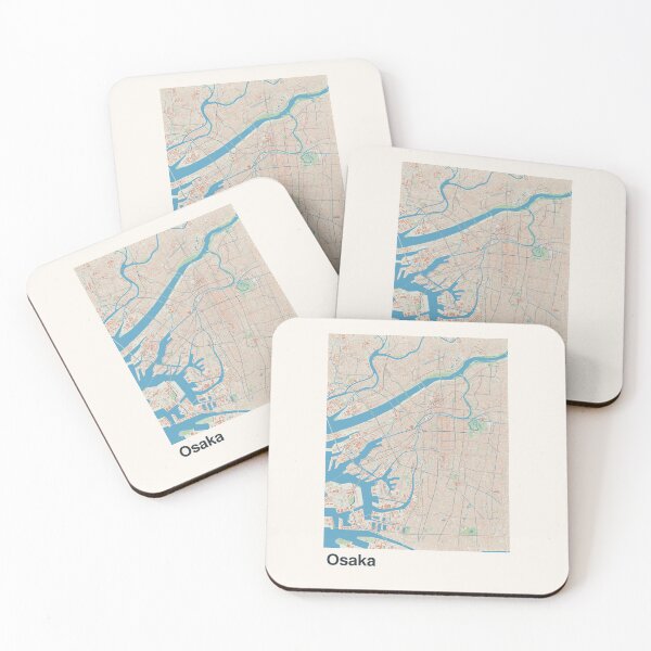 Item preview, Osaka Minimalistic Map Art designed and sold by MapsNerd.
