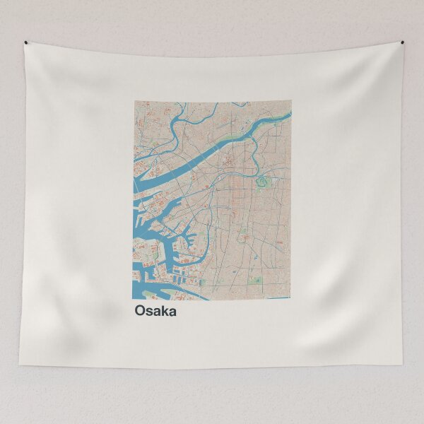 Item preview, Osaka Minimalistic Map Art designed and sold by MapsNerd.