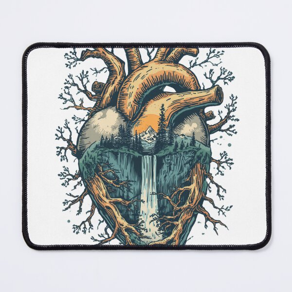 Item preview, Anatomical Heart Forest Waterfall designed and sold by muhammadkhafidh.