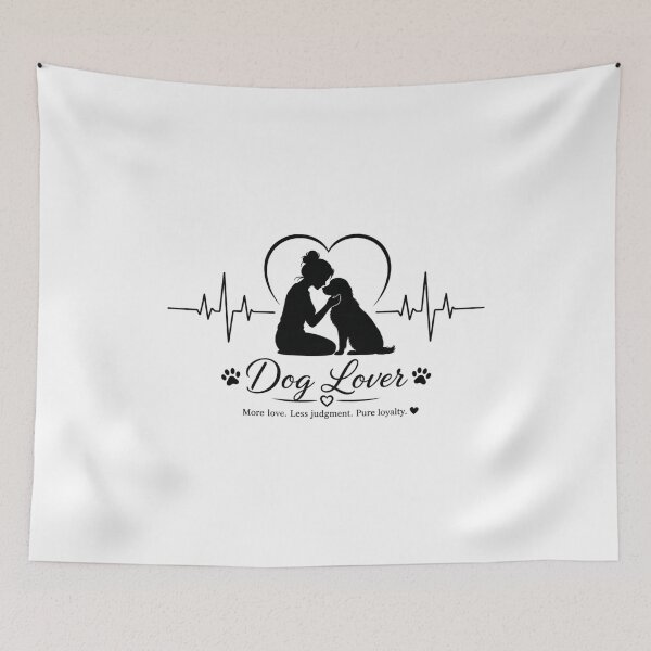 Item preview, "Every beat of my heart belongs to my four-legged best friend. A timeless design celebrating the unconditional love and life-long bond between a dog and their human." designed and sold by StyxIND.