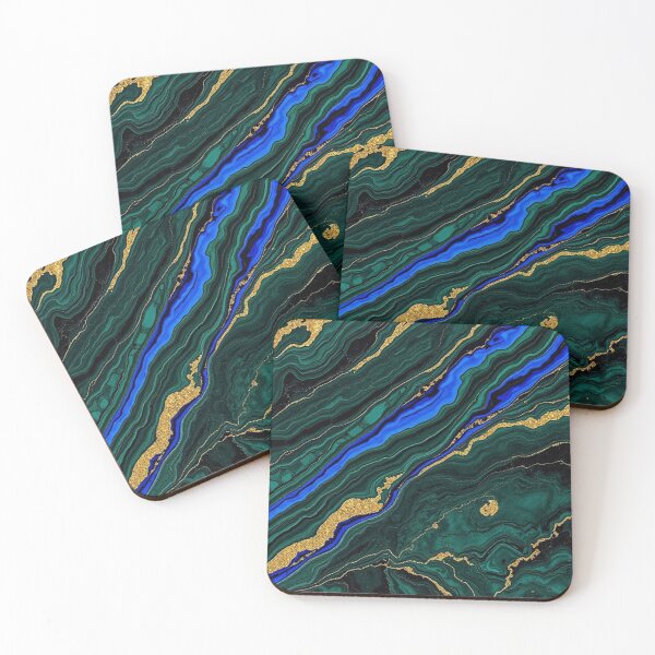 Item preview, Emerald Marble Blue River Vein designed and sold by IntelliMindDesigns.