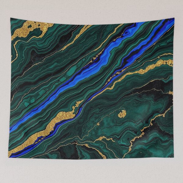 Item preview, Emerald Marble Blue River Vein designed and sold by IntelliMindDesigns.