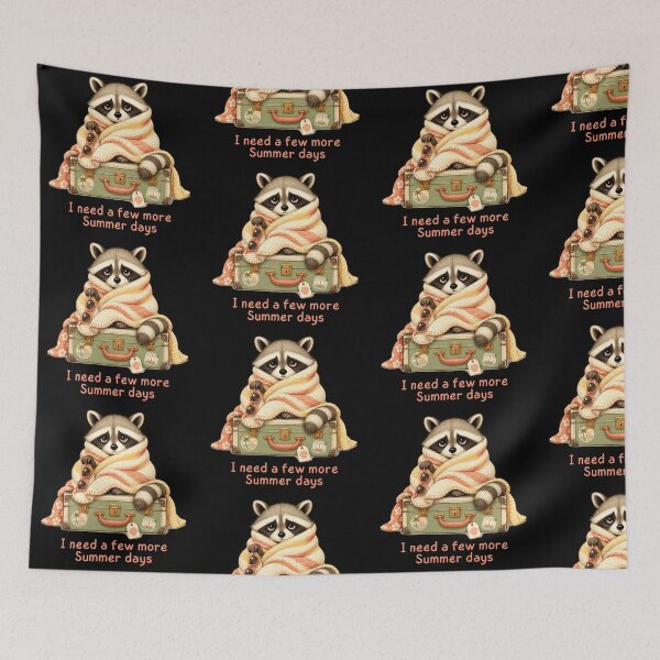Item preview, I Need a Few More Summer Days Funny Summer Racoon designed and sold by T-version.