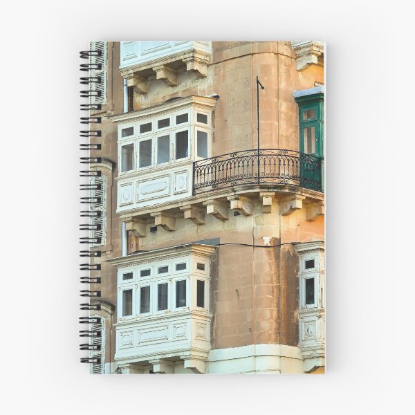Item preview, Traditional Maltese Wooden Balconies (Gallarija) on Limestone Facade in Valletta, Malta designed and sold by goceris.