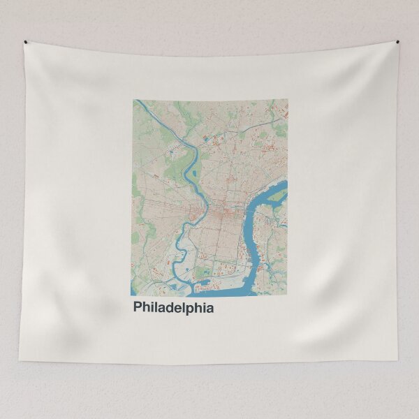 Item preview, Philadelphia Minimalistic Map Art designed and sold by MapsNerd.