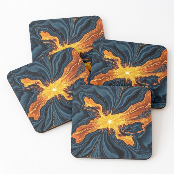 Item preview, Gold Starburst Dark Marble Crack designed and sold by IntelliMindDesigns.