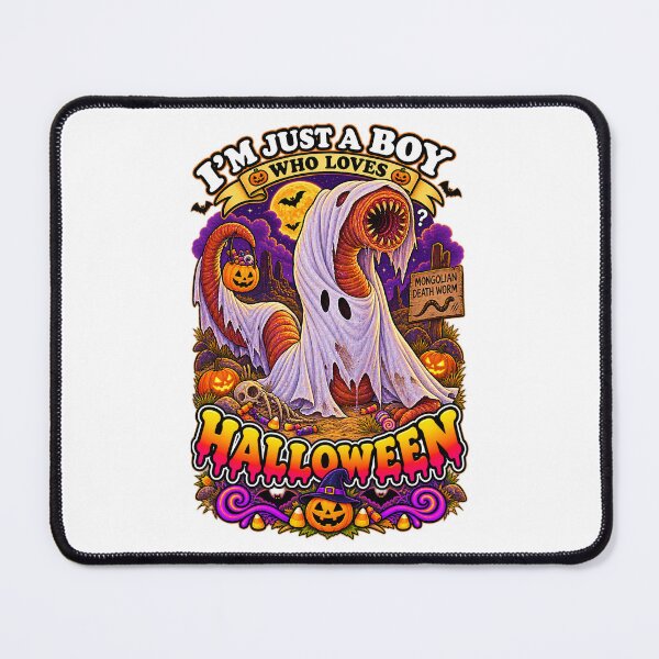 Item preview, ⭐ CRYPT OR TREAT COLLECTION - CRYPTID - MONGOLIAN DEATH WORM IN GHOST COSTUME - BOY - Gobi Desert - Mongolia & China designed and sold by WheelieGdArt.