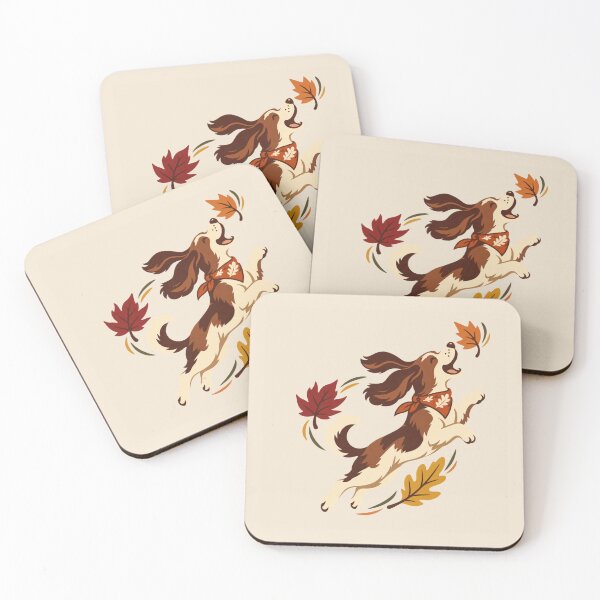 Item preview, Playful Autumn Dog – Leaf Chasing Fall Pet Graphic designed and sold by astersgraphics.
