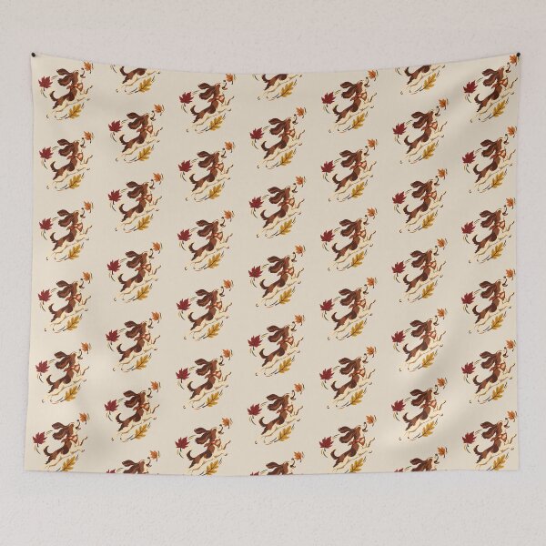 Item preview, Playful Autumn Dog – Leaf Chasing Fall Pet Graphic designed and sold by astersgraphics.