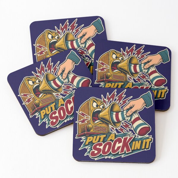 Item preview, Put a Sock in It – Funny Vintage Idiom Loud Speaker Cartoon designed and sold by SVox.