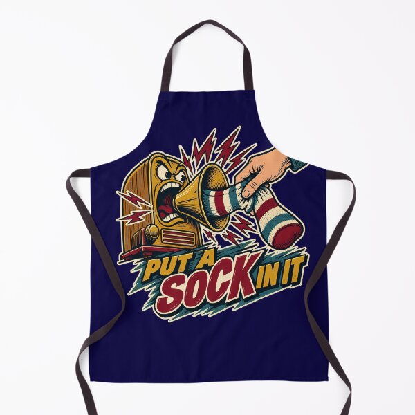 Item preview, Put a Sock in It – Funny Vintage Idiom Loud Speaker Cartoon designed and sold by SVox.