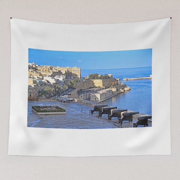 Item preview, Panoramic View of Saluting Battery with Historic Cannons and Grand Harbour, Valletta, Malta designed and sold by goceris.
