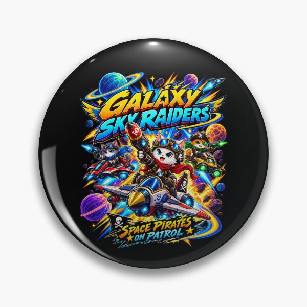 Item preview, Galaxy Sky Riders – Space Pirate Cats on Patrol designed and sold by BankshopTH.