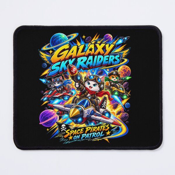 Item preview, Galaxy Sky Riders – Space Pirate Cats on Patrol designed and sold by BankshopTH.