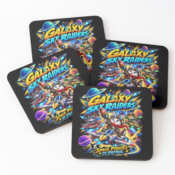 Item preview, Galaxy Sky Riders – Space Pirate Cats on Patrol designed and sold by BankshopTH.