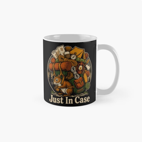 Item preview, Just In Case Funny Squirrel Camping Hiking Humor designed and sold by gordonbwyashop.