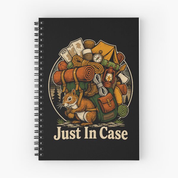 Item preview, Just In Case Funny Squirrel Camping Hiking Humor designed and sold by gordonbwyashop.