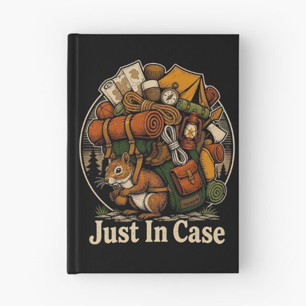 Item preview, Just In Case Funny Squirrel Camping Hiking Humor designed and sold by gordonbwyashop.