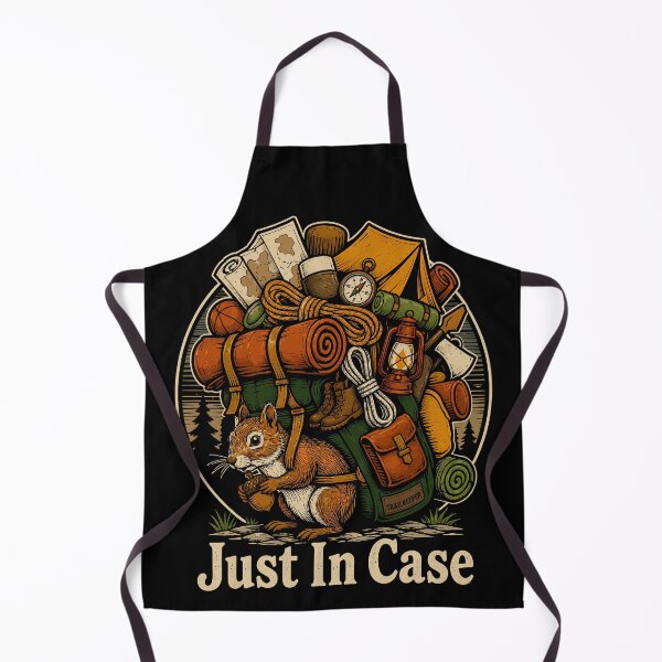 Item preview, Just In Case Funny Squirrel Camping Hiking Humor designed and sold by gordonbwyashop.