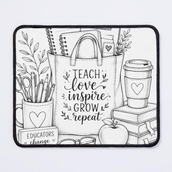 Item preview, Teacher Essentials Black and White Back to School Line Art Design designed and sold by LmonioressXxx.