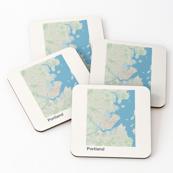 Item preview, Portland, Maine Minimalistic Map Art designed and sold by MapsNerd.