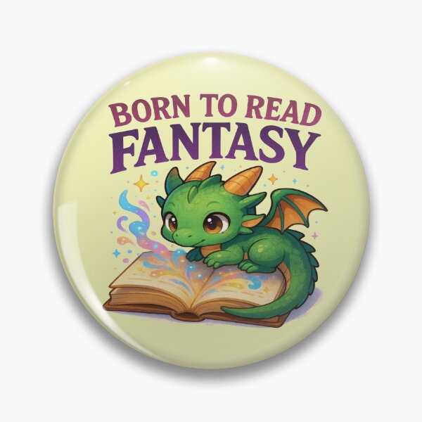 Item preview, Born To Read Fantasy | Cute Chibi Dragon & Magical Book designed and sold by BookedAndDesign.