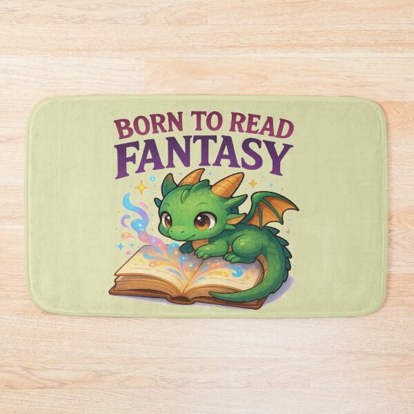 Item preview, Born To Read Fantasy | Cute Chibi Dragon & Magical Book designed and sold by BookedAndDesign.